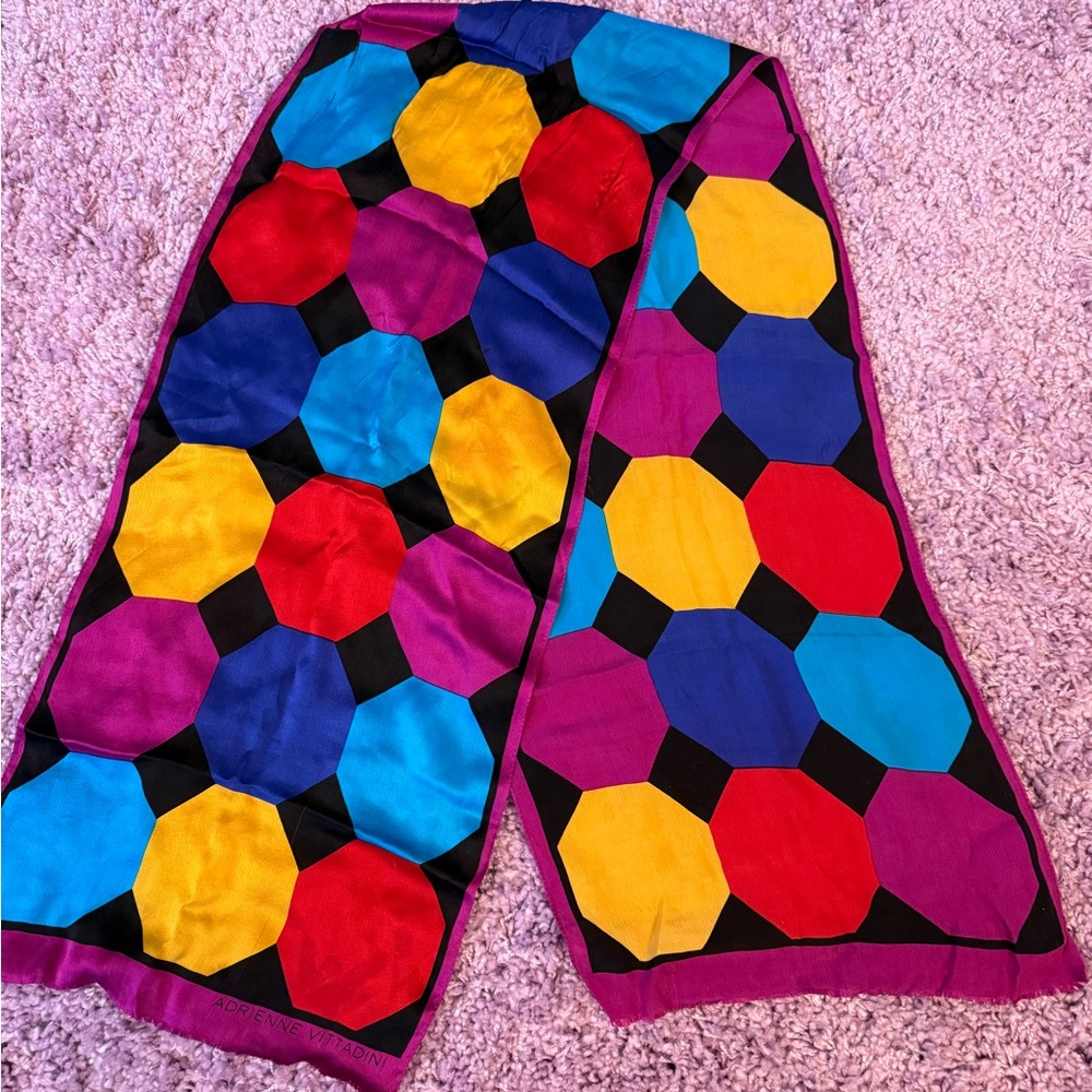 Adrienne Vittadini Colorful Geometric Scarf